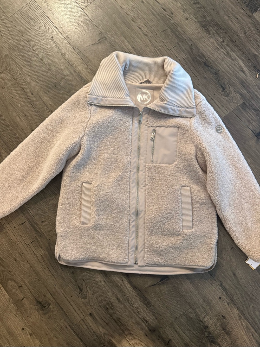 Michael Kors Kids Cream Sherpa Puffer Jacket